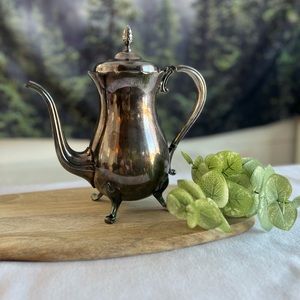 Silver Plated Vintage Tea Kettle Coffee Pot